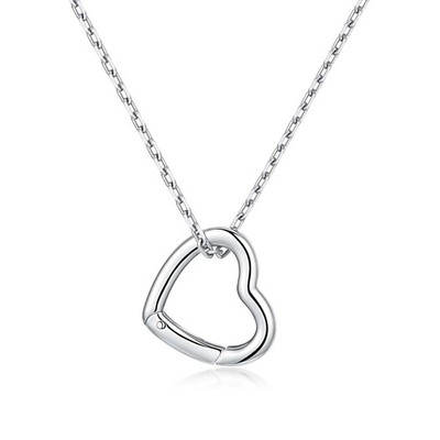 Stainless Steel Ring Holder Necklace for ,  s Silver Pendant Heart Charm Hold...