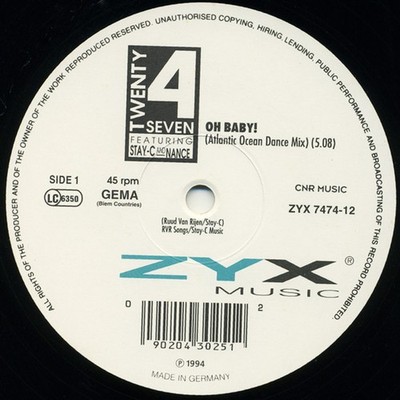 Twenty 4 Seven Featuring Stay-C And Nance - O (Vinyl 12'' - 1994 - DE - Original)