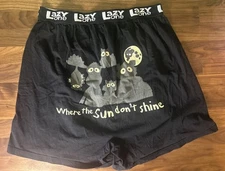 Lazy One Men's Boxer Shorts NWOT S L Glow In The Dark Where The Sun Don’t Shine