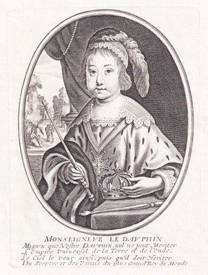 Philippe I de Bourbon Orleans Anjou Chartres Auvergne Portrait Kupferstich 1650.