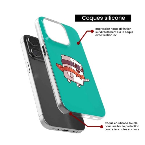 Coque en silicone imprimée compatible Samsung Galaxy A22 4G Sushiman - Photo 3 sur 6