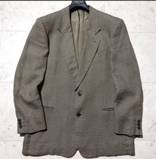 Giorgio Armani Linen Cotton Single Breasted Sport Coat Brown Size 50 Pre-Owned