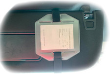 Registration  Insurance Card Document Holder Visor for Vehicle - Securely Holds