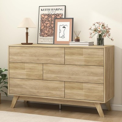 Fluted 6 Ders Drer for Bedroom, Modern Minimalist Style,