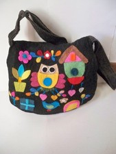 BORSA TOLFA PICCOLA  A SPALLA LANA COTTA GUFI ETNICO NEPAL