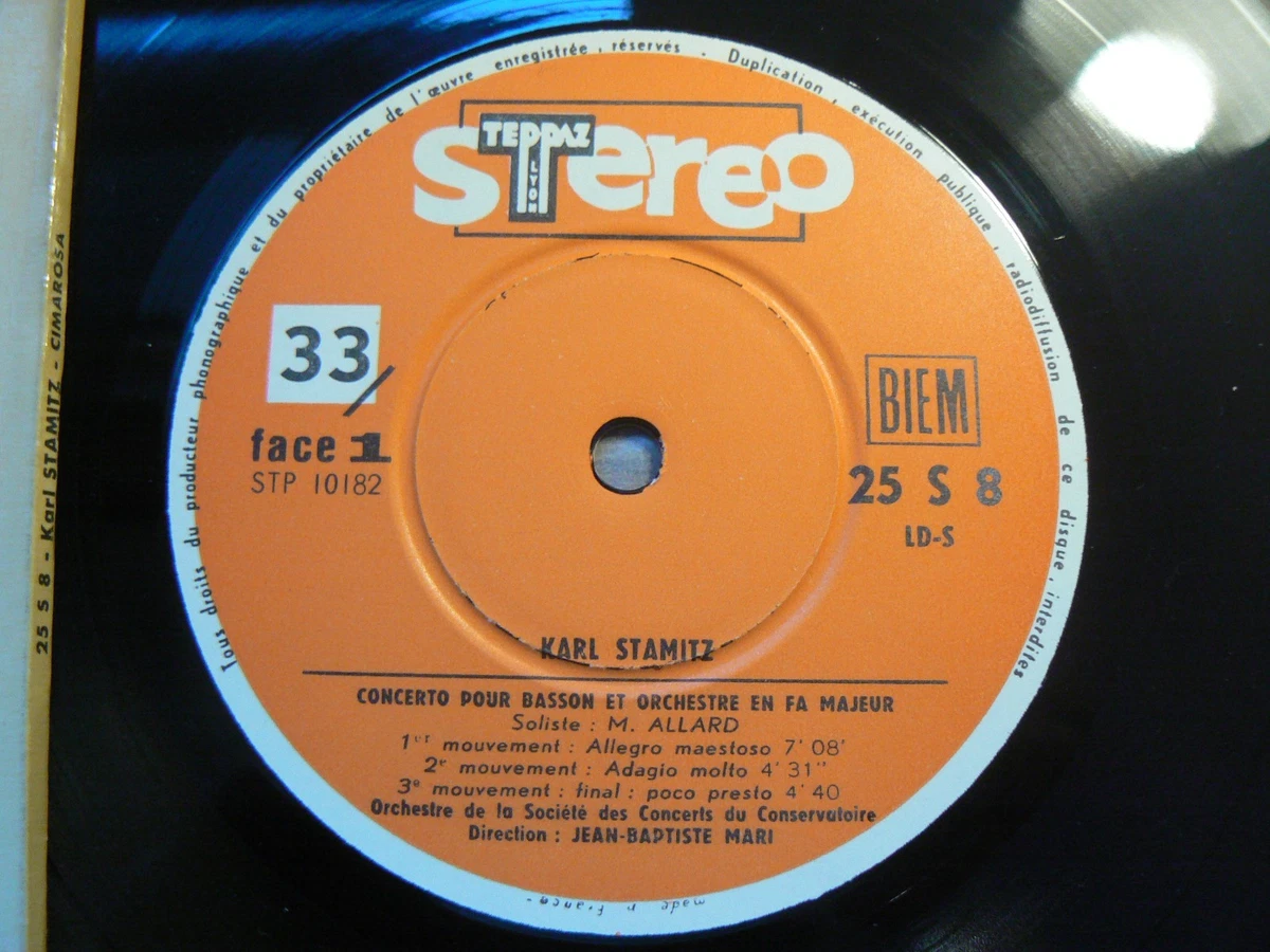 25 cm 33t - Jean Baptiste Mari - Teppaz -karl stamitz
