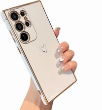 Samsung Galaxy S22 Ultra 5G Case, Cute Love Hearts Pattern with Camera Lens Prot