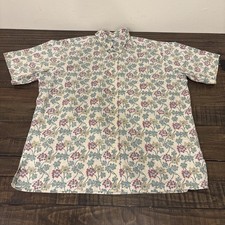 VINTAGE Reyn Spooner Large Mini Floral Vine Hawaiian Aloha MADE IN HAWAII Shirt