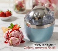 Giles&Posner Compact Ice Cream Maker-Quick Freeze Bowl,Home-Made Sorbet&Icecream