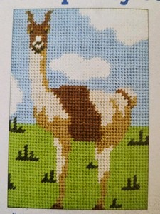 LUCY LLAMA NEEDLEPOINT KIT**APPLETON WOOL & INSTRUCTIONS 