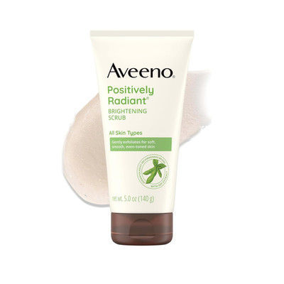 Aveeno Positively Radiant Exfoliating Face Wash with Soy Extract, 5 Oz