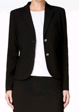 Calvin Klein Women's Jacket Sz 4 Two-Button Blazer Macy's Retail 120