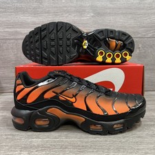 Scarpe da ginnastica Nike Air Max Plus TN GS nere arancione totale UK 6 EU 39 CD0609-041 nuove