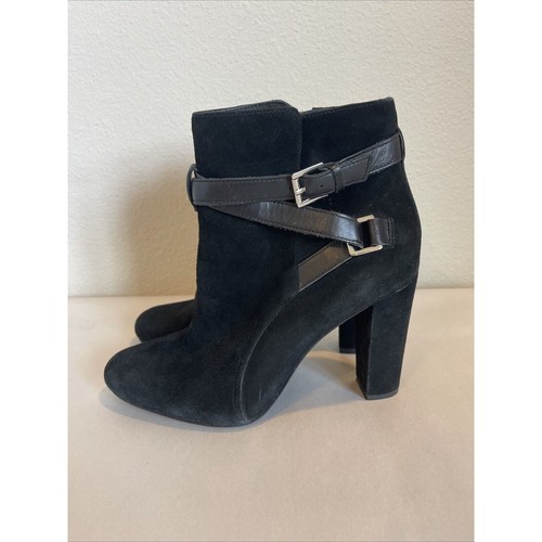 Lauren Ralph Lauren Vianca Suede Leather Ankle Boots Black Size 9B - Picture 5 of 8