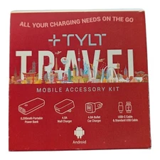C5. TYLT Travel Mobile Accessory Kit For Android - Power Bank, Chargers, Cables