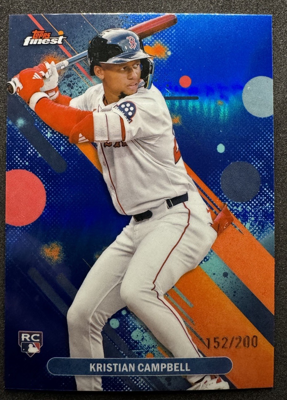 2025 Topps Finest - Common Kristian Campbell #98 Blue Refractor /200 (RC)