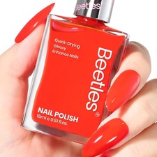 Beetles Red Nail Polish-1Pcs 15ml Fast Drying & Long Lasting Nail Polish Scarlet
