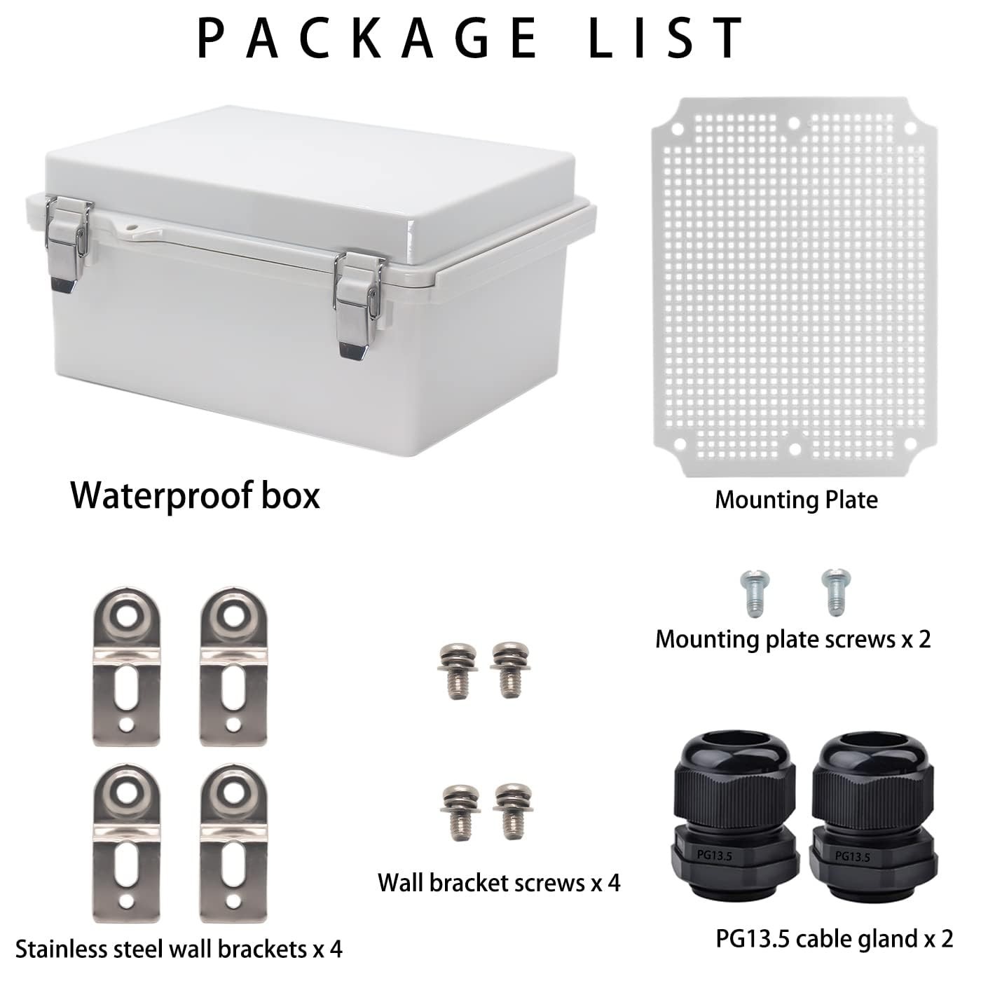 Outdoor Waterproof Electrical Box Junction Box Weatherproof IP67 ABS Plastic enc