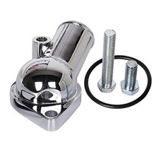 Chrome Water Neck Thermostat Housing Fit For Chevy V8 5.7L 350 454 21 Degree