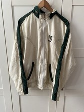 Vintage Chervo Golf Jacke Windbreaker Beige Gr&uuml;n Retro 90s Herren L