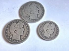 2- Silver Barber Half Dollars-1 Quarter Junk Silver Lot