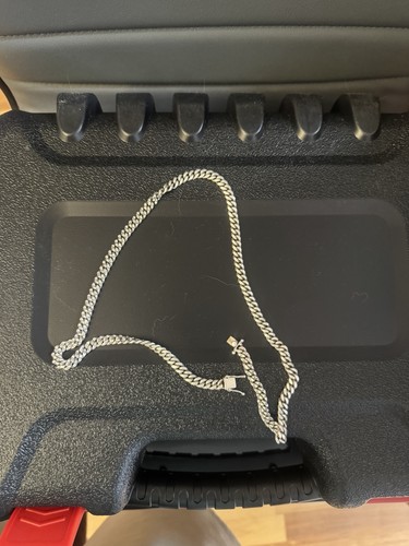 22” Diamond Cut Sterling Silver 6mm Cuban Link Chain