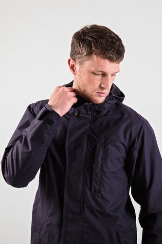 Chaqueta Parka Troy London Para Hombres Cera XL Azul Marino Impermeable Precio de venta sugerido por el fabricante $525 Hecha en Inglaterra - Imagen 2 de 17