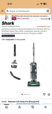 Shark Detect Pro Lift-Away ADV Upright Vacuum HEPA Evergreen LA802 XS