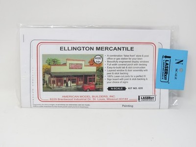 American Model Builders N 635 Ellington Mercantile Retail Building Structure Kit