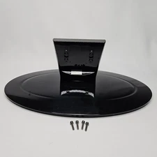 32" VIZIO XVT323SV Pedestal Stand TV Base & Screws - Black - Used - Oval Footed