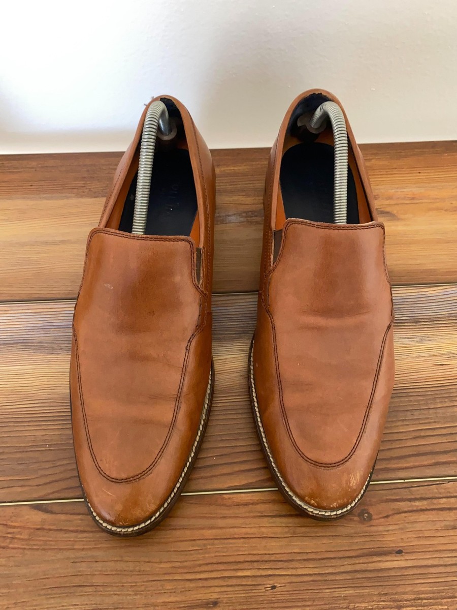 Cole Haan Oxford Mens 9W Tan Leather Cap Toe Grand.OS Dress Shoes Formal Wedding Cole Haan ME Cap Oxford British Tan – MissionaryMall main image 2