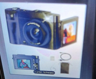 Digital Camera 50MP 4K mit Ausklappparem Bildschirm 16 Powerful Zoom Autofocus