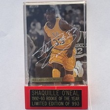 Shaquille O'Neal 1992-1993 Rookie of the year, limited edition of 993 SB20 