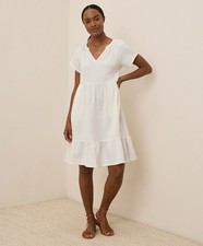 Pact Women's Coastal Double Gauze Breezy Dress Sea Salt 2X-Large