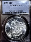 1878 8 tf Morgan  Dollar CH BU  PCGS MS 63  CLEARANCE 15% OFF WAS $550 NOW $475