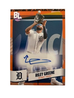 Riley Greene 2024 Topps Big League Electric Orange Auto - Tigers #BEO-RG