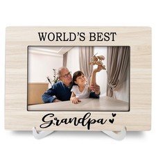 World  s Best Grandpa 8x6 Picture Frames, Grandpa Wood Photo Frame, Grandfathe...
