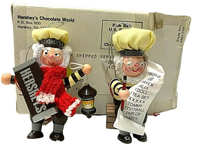 HERSHEY CHOCOLATE WORLD COLLECTORS SERIES ORNAMENT SET OF 12