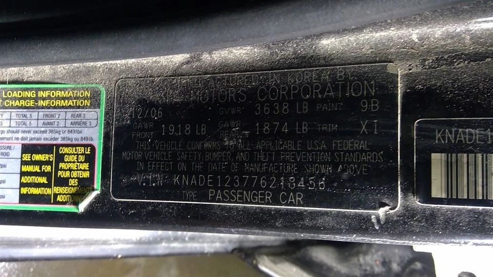 Kia Rio 2007 Engine Brain Box 3911026BG5 4675 Foto 4 de 4