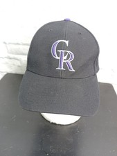 Colorado Rockies Hat Cap Strap Back Mens One Size Black Purple MLB Baseball #2