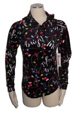 Junior Women's No Boundaries Merry Bright Plush Christmas Pullover Hoodie XS 0-2