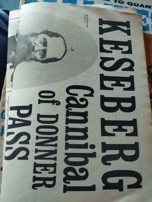 N11a Ephemera 60er Jahre Western Artikel Keseberg vom Donnerpass