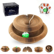 Cat Scratcher Toy Interactive Round Kitty Curls Cat Toy for Indoor Cats