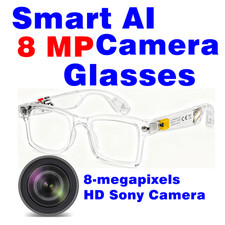 Smart glasses camera AI with chat GPT and headphone and charger