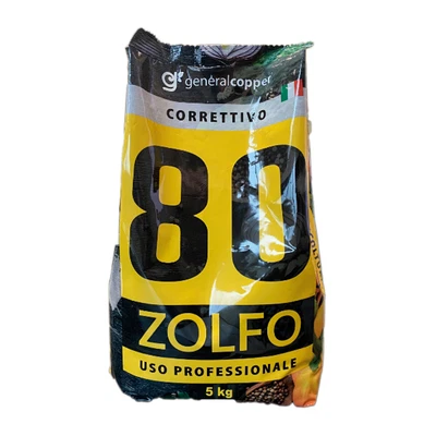 GENERAL COPPER ZOLFO 80 BAGNABILE IN POLVERE MICRONIZZATO CORRETTIVO OIDIO MAL BIANCO 5 KG