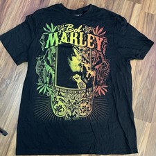 NWOT Men s XL Bob Marley Kaya Now Jumbo Rastafarian Graphic Print T-Shirt Reggae