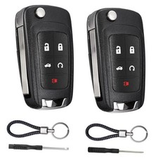 Key Fob Case Replacement 5 Button for Chevy Cruze Camaro Impala Equinox GMC