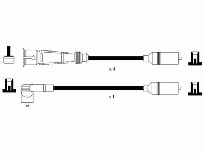 NGK 7363 Zündleitungssatz für Vw Seat