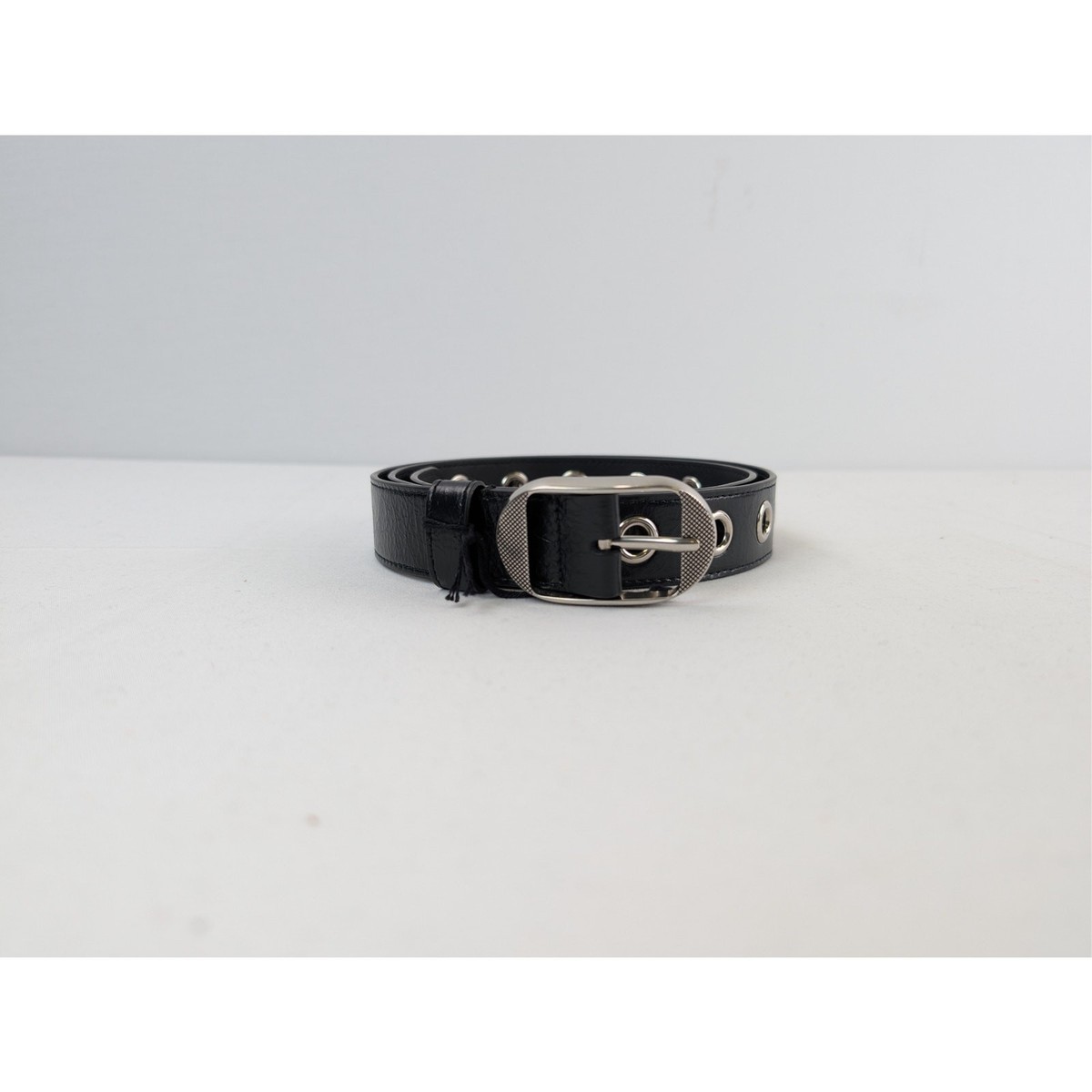 小物 Balenciaga 23AW half moon belt 80 Balenciaga Le Cagole Embellished Crinkled Leather Belt Black BNWB