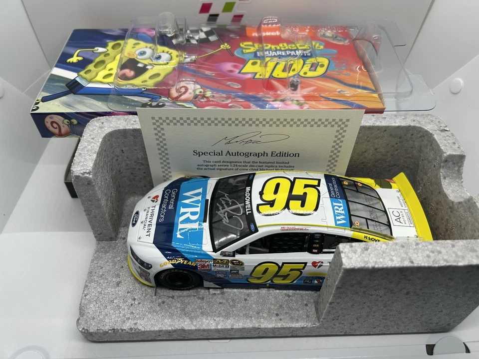 2015 Signed Michael McDowell #95 Sponge Bob SquarePants Thrivent Toyota 1 Of 150 - Image 3 of 4